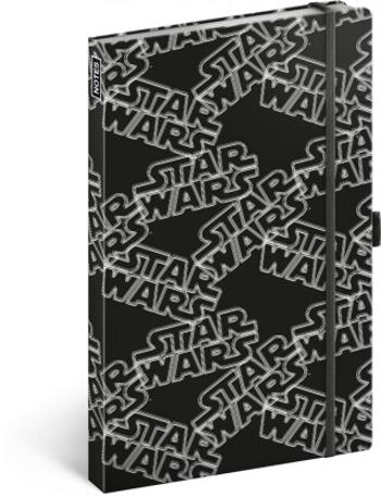 Notes - Star Wars Black linkovaný, 13 × 21 cm