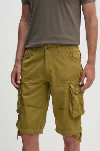 Bavlněné šortky Alpha Industries Jet Short 191200 440 hnědá barva, 191200.440-brown