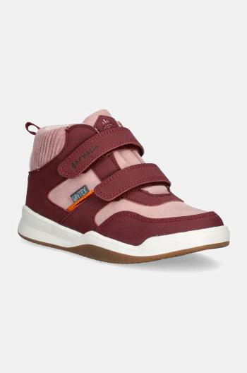 Dětské kožené sneakers boty Garvalin fialová barva, 241330