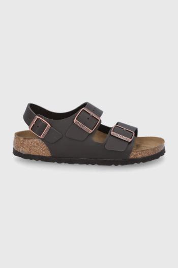 Kožené sandály Birkenstock Milano dámské, hnědá barva, 34103