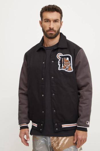 Bomber bunda 47 brand MLB Detroit Tigers černá barva, přechodná, BC009PMILXK636502JK