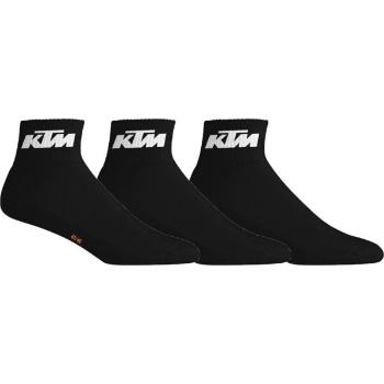 KTM SOCKS SHORTY 3P Unisex ponožky, černá, velikost