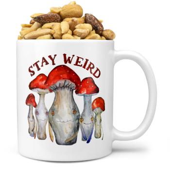 Hrnek Stay weird (Náplň hrníčku: Směs slaných oříšků)