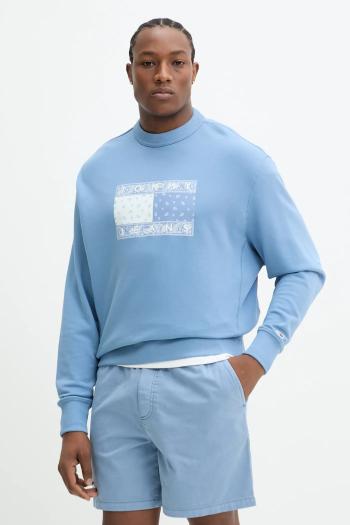 Bavlnená mikina Tommy Jeans pánska, s potlačou, DM0DM20832