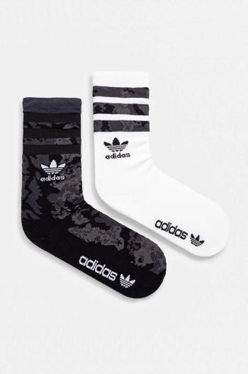 Ponožky adidas Originals 2-pack černá barva, IU0185