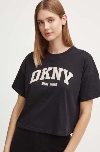 Bavlněné tričko Dkny černá barva, DP4T9945