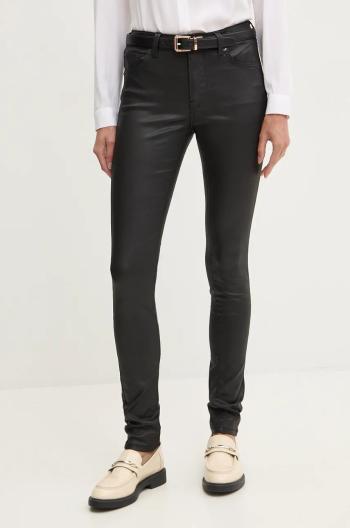 Džíny Pepe Jeans SKINNY JEANS MW dámské, černá barva, PL204728XM5