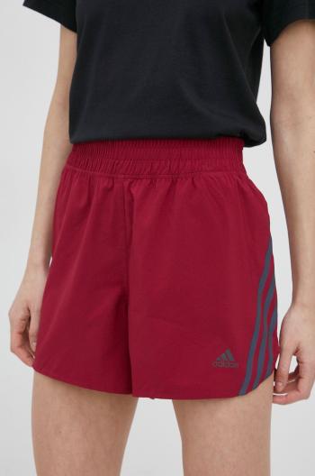 Běžecké šortky adidas Performance Run Icons H57186 fialová barva, s potiskem, medium waist