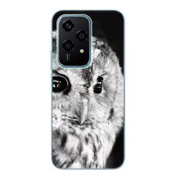 Odolné silikonové pouzdro iSaprio - BW Owl - Honor 200 Lite