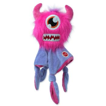 Hračka Dog Fantasy Monsters chlupaté strašidlo s dečkou 28cm růžové