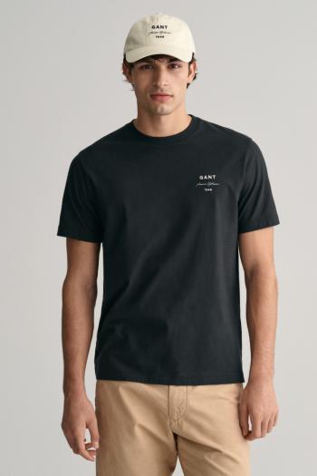 TRIČKO GANT LOGO SCRIPT SS T-SHIRT BLACK