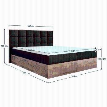 Boxspringová postel SUSAN 2 Tempo Kondela 140 cm