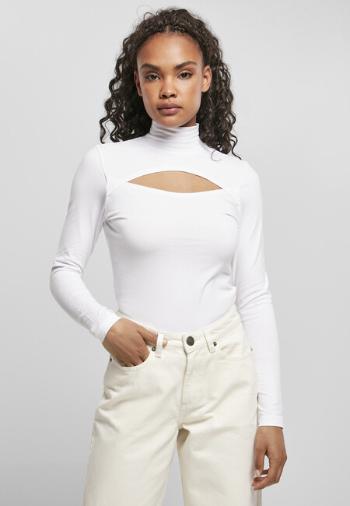 Urban Classics Ladies Cut-Out Turtleneck Longsleeve white - XS