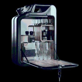 Minibar / kanistr - Bar Cabinet, Nano Black, 6 variant - Danish Fuel Varianta: Zebrano