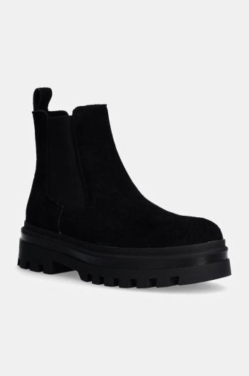 Kožené kotníkové boty Calvin Klein Jeans LUGGED CHELSEA BOOT HR SU pánské, černá barva, YM0YM01067