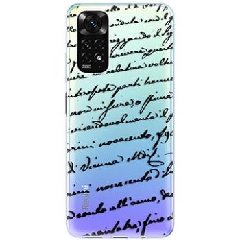 iSaprio Handwriting 01 pro black pro Xiaomi Redmi Note 11 / Note 11S (hawri01b-TPU3-RmN11s)