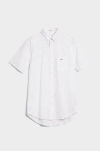 KOŠILE GANT REG MICRO DOT POPLIN SS SHIRT WHITE