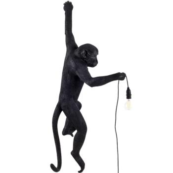 Nástěnné světlo MONKEY HANGING LEFT HAND Seletti 76,5 cm černé