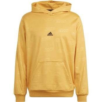 adidas EMBOSSED HOODIE Pánská mikina, žlutá, velikost