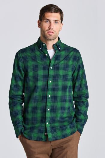 KOŠILE GANT D1. REG UT TWILL CHECK SHIRT FOREST GREEN