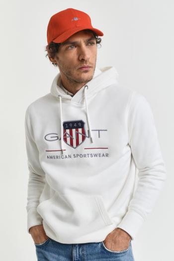 MIKINA GANT REG ARCHIVE SHIELD HOODIE EGGSHELL