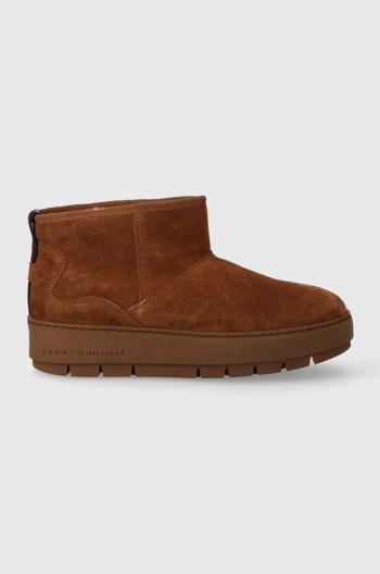 Semišové sněhule Tommy Hilfiger COOL SUEDE SNOWBOOT hnědá barva, FW0FW07662