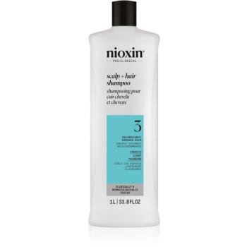 Nioxin System 3 Scalp + Hair Shampoo tisztító sampon a festett, ritkuló hajra 1000 ml