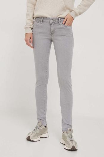 Džíny Pepe Jeans SKINNY JEANS LW dámské, šedá barva, PL204583UH1