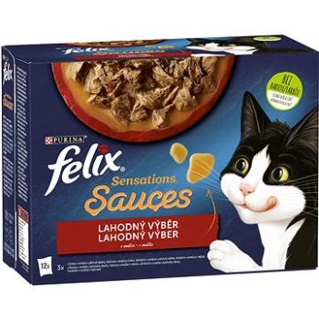 Felix Sensations Sauces hovězí, jehněčí, krůta, kachna v lahodné omáčce 12 x 85 g (7613039777008)