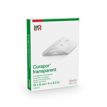 Curapor Transparent náplast sterilní 10 x 8 cm 5 ks