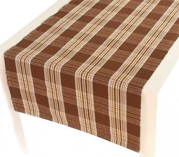 Prestieranie bavlnené, Mriežka hnědá, 40 x 120 cm