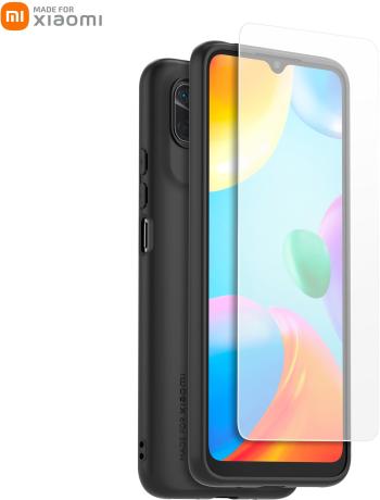 Telefon tok OEM Made for Xiaomi TPU tok + edzett üveg Xiaomi Redmi 10C Black készülékhez
