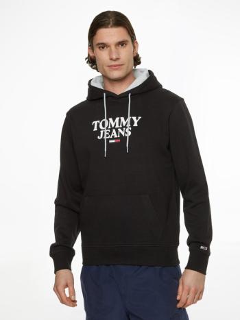 Tommy Jeans pánská černá mikina ENTRY HOODIE - L (BDS)