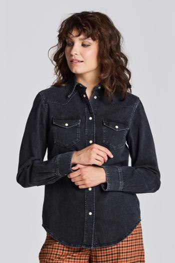 KOŠILE GANT D1. REGULAR DENIM SHIRT WASHED OUT BLACK