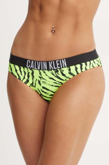 Plavkové kalhotky Calvin Klein zelená barva, KW0KW02337