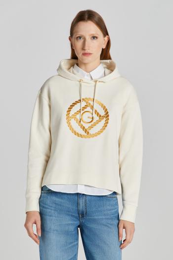 MIKINA GANT D2. ROPE ICON HOODIE CREAM