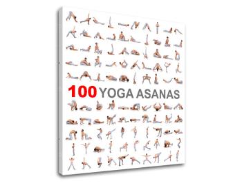 Motivační obraz na zeď 100 Yoga asanas