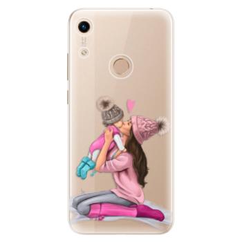 Odolné silikonové pouzdro iSaprio - Kissing Mom - Brunette and Girl - Huawei Honor 8A