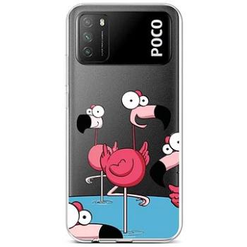 TopQ Xiaomi Poco M3 silikon Cartoon Flamingos 60643 (Sun-60643)