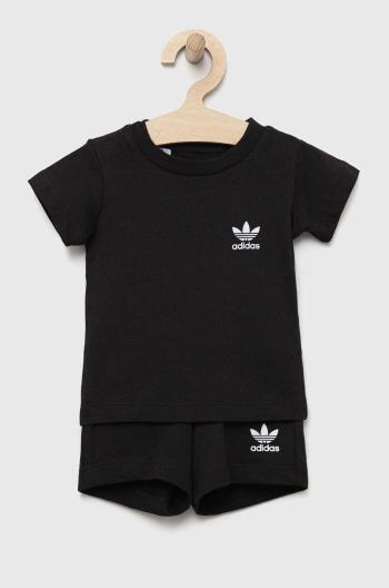 Dětská bavlněná souprava adidas Originals černá barva