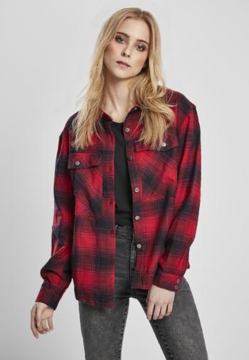 Urban Classics Ladies Check Overshirt darkblue/red - S