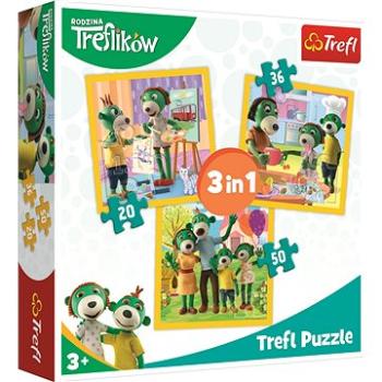 Puzzle Treflíci: Být spolu je fajn 3v1 (20,36,50 dílků) (5900511348507)