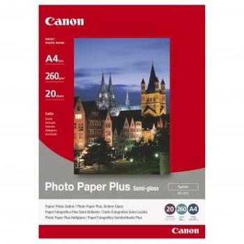 Canon 1686B021 Photo Paper Plus Semi-Glossy, foto papír, pololesklý, saténový, bílý, A4, 260 g/m2, 20