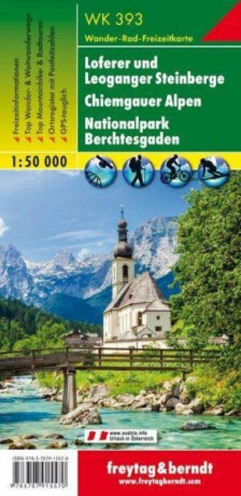 WK 393 Loferer a Leoganger Steinberge, Chiemgauské Alpy, národní park Berchtesgaden 1:50 000 / turistická mapa