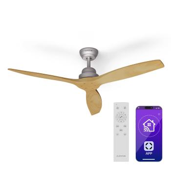 Klarstein Santa Elena 52", Ø 132 cm stropní ventilátor, 10260 m³/h, lopatky z pravého dřeva, 6 nastavení rychlosti, dálkové ovládání