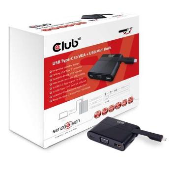 Club3D USB TYPE C 3.1 GEN 1 TO VGA + USB TYPE A 3.0 + USB TYPE C...