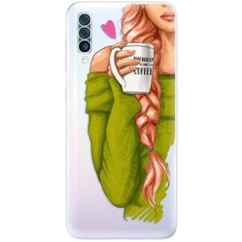 iSaprio My Coffe and Redhead Girl pro Samsung Galaxy A50 (coffread-TPU2-A50)