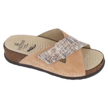 SABATINI KAROLINA Tweed/Camoscio papuče karamelové 1 pár, Veľkosť obuvi: 39