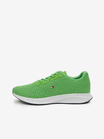 Tommy Hilfiger Lightweight Runner Knit Flag Tenisky Zelená