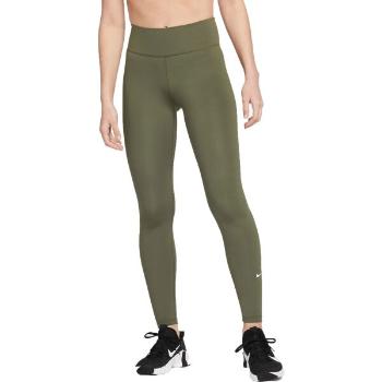 Nike ONE DRI-FIT Dámské sportovní legíny, khaki, velikost